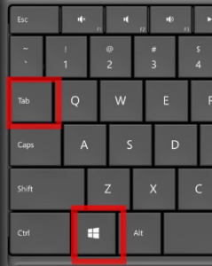 windows+tab shortcuts